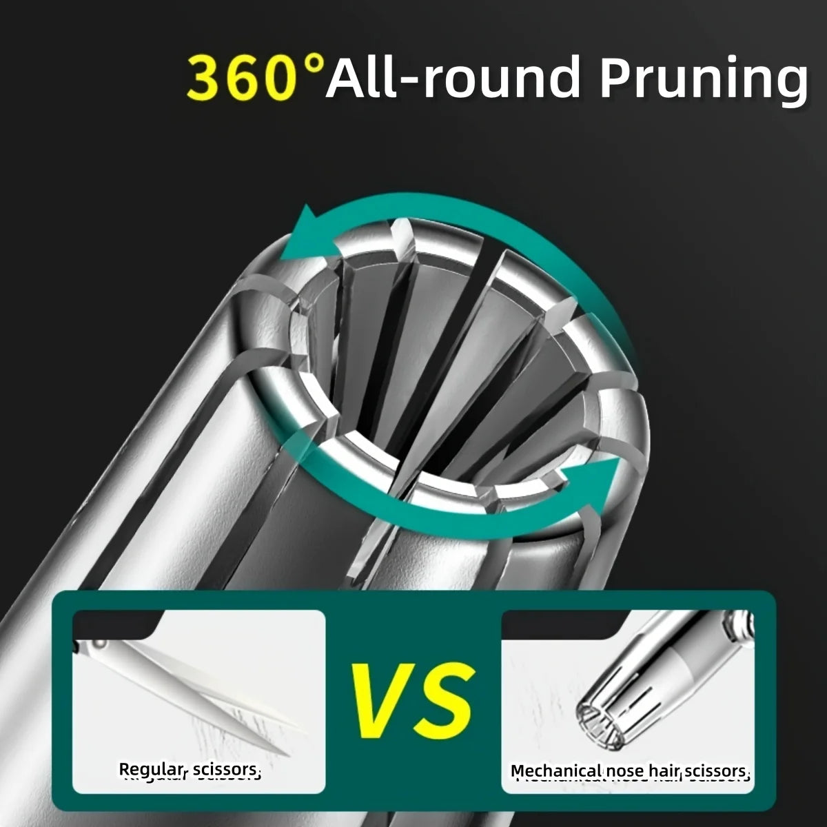 LISI Washable Portable Manual Nose Hair Trimmer for Men & Women Waterproof Stainless Steel Ear Hair Trimmer with Cleaning Brush