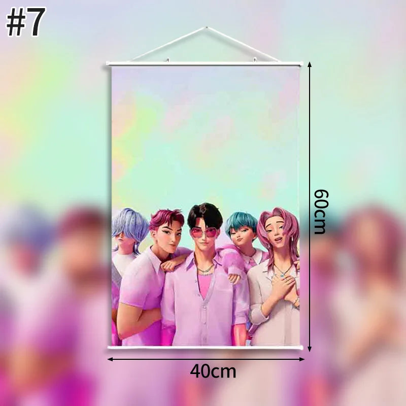 Demon Hunters Birthday Balloons Huntrix Birthday Kpop Warriors Balloons Birthday Backdrop Cloth Kpop Birthday Decor Accessiories