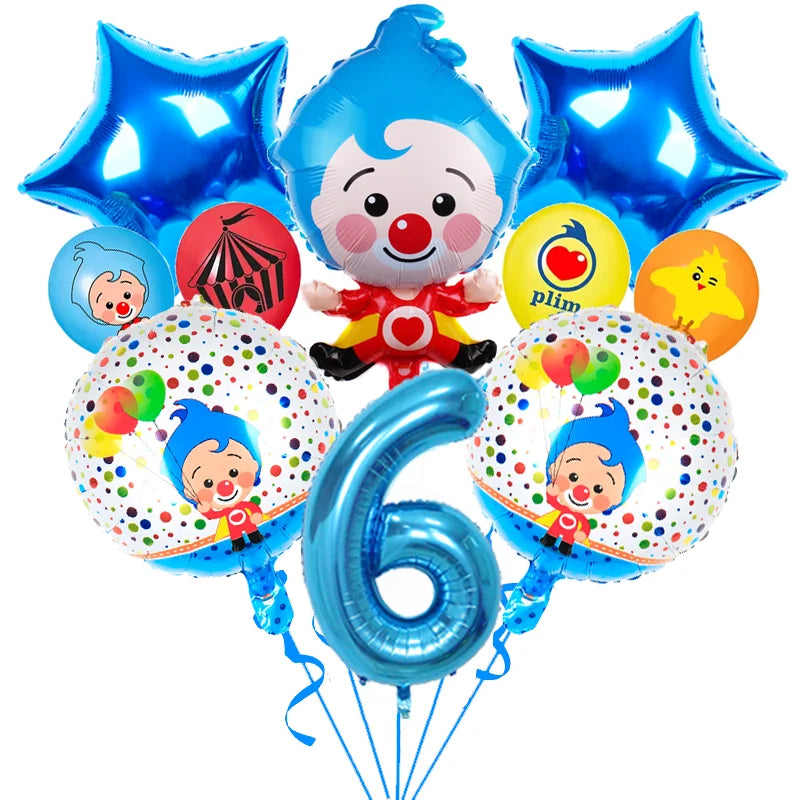 Circus Birthday Party Decor Set Clown Balloons Disposable Tableware Tablecloth Cup Kids Boy Party Supplies Baby Shower Gifts