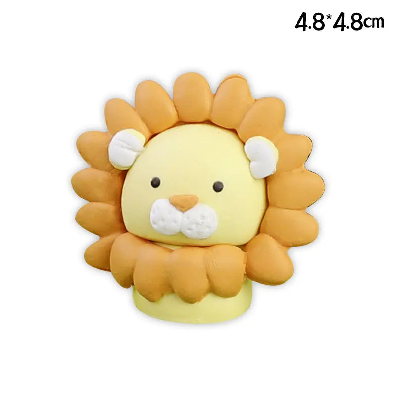 Baby Show Constellation Animal Leo Lion Happy Birthday Cake Topper Yellow Balloon Trees for Cake Decorating Party Supplies Gifts