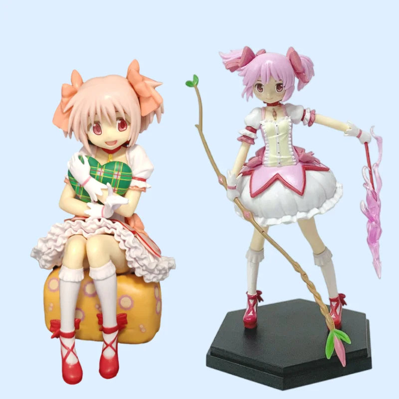 2pcs Anime Magikano Puella Magi Madoka Magica Figure PVC Model Doll Desktop Decoration Action Figurine Collecting Toys Kid Gifts