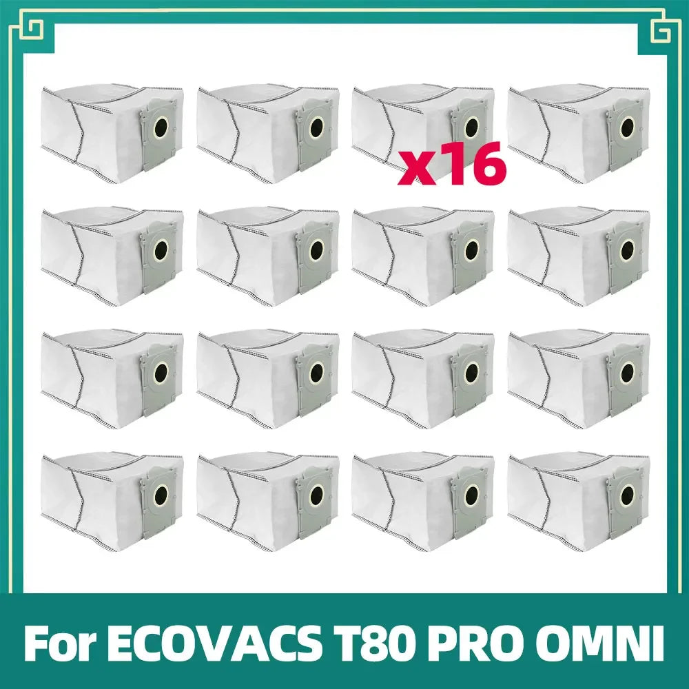 Compatible For ECOVACS T80 PRO OMNI / T80 OMNI Robot Vacuum Replacement Main Roller Mop Cloth Side Brush Dust Bag HEPA Filter