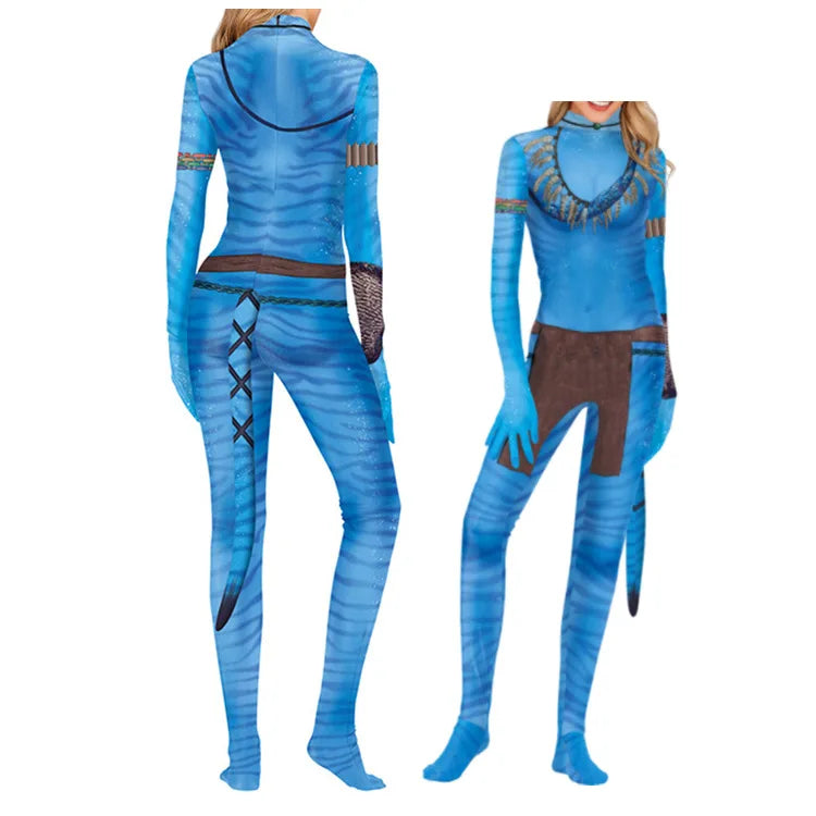Anime Movie Avatar Series One-piece Tight-fitting Clothes Theme Party Cosplay Boys and Girls One-piece Tight-fitting Suit