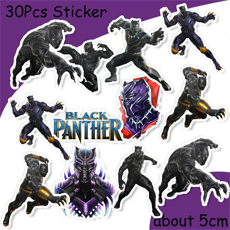 Hero Black Panther Cool Birthday Theme Favor Party Supplies Party Set Paper Cup Plate Gift Bag Banner Flag Baby Shower Supplies