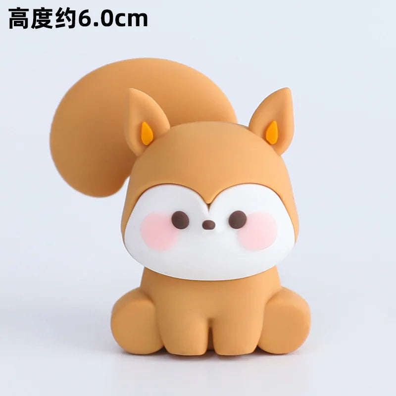 Cute Forest Animal Cake Topper Jungle Safari Birthday Decor Supplies Giraffe Elephant Lion Tiger Cake Decor For Kids 1 2 3 Years