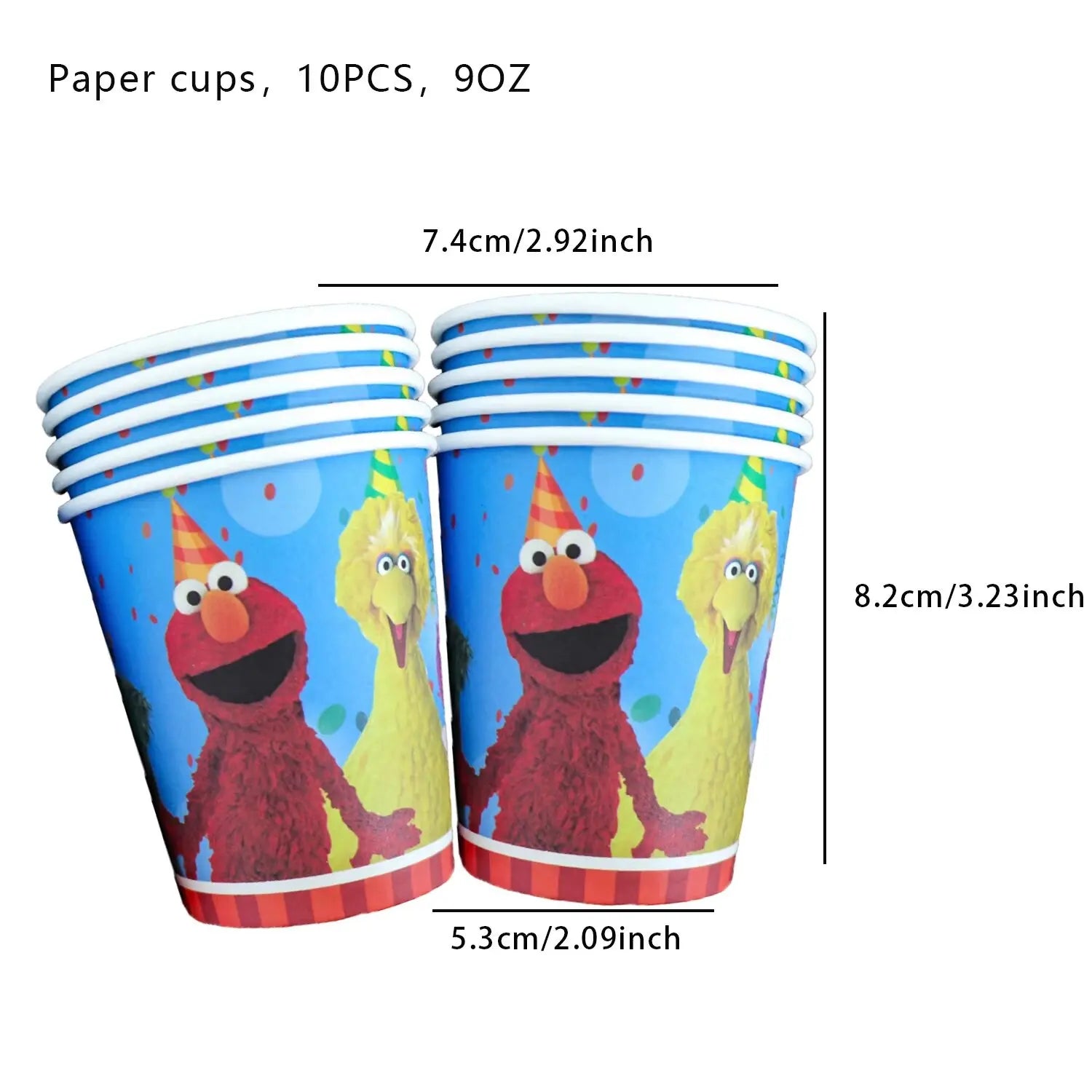 Disney Cartoon SEsame-Streets Birthday Party Set Supplies Kids Disposable Tableware Balloon Cake Topper Banner Plates Decoration