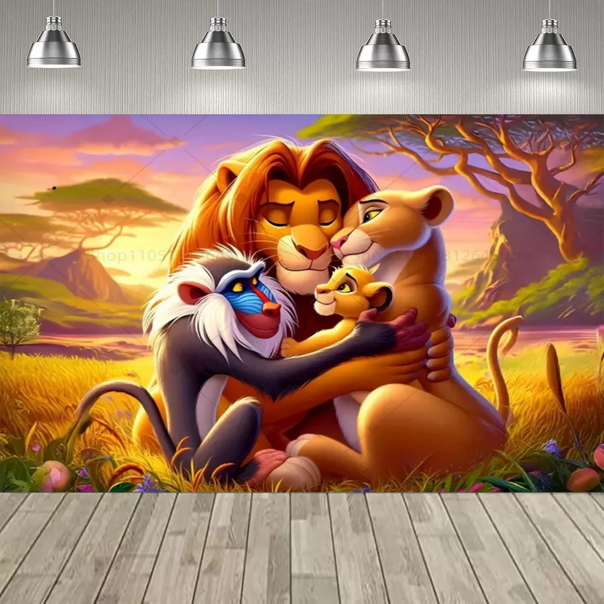 Disney Lion king Simba Party Decoration Backdrop Lion king Jungle Animals Birthday Party Supplies Decor Banner Baby Baptism Gift