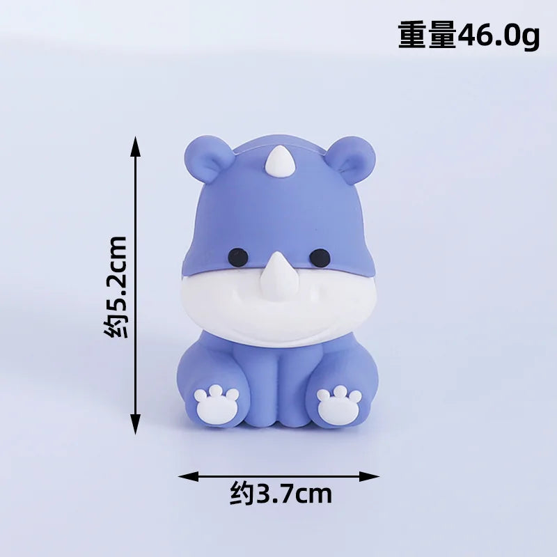 Cute Forest Animal Cake Topper Jungle Safari Birthday Decor Supplies Giraffe Elephant Lion Tiger Cake Decor For Kids 1 2 3 Years