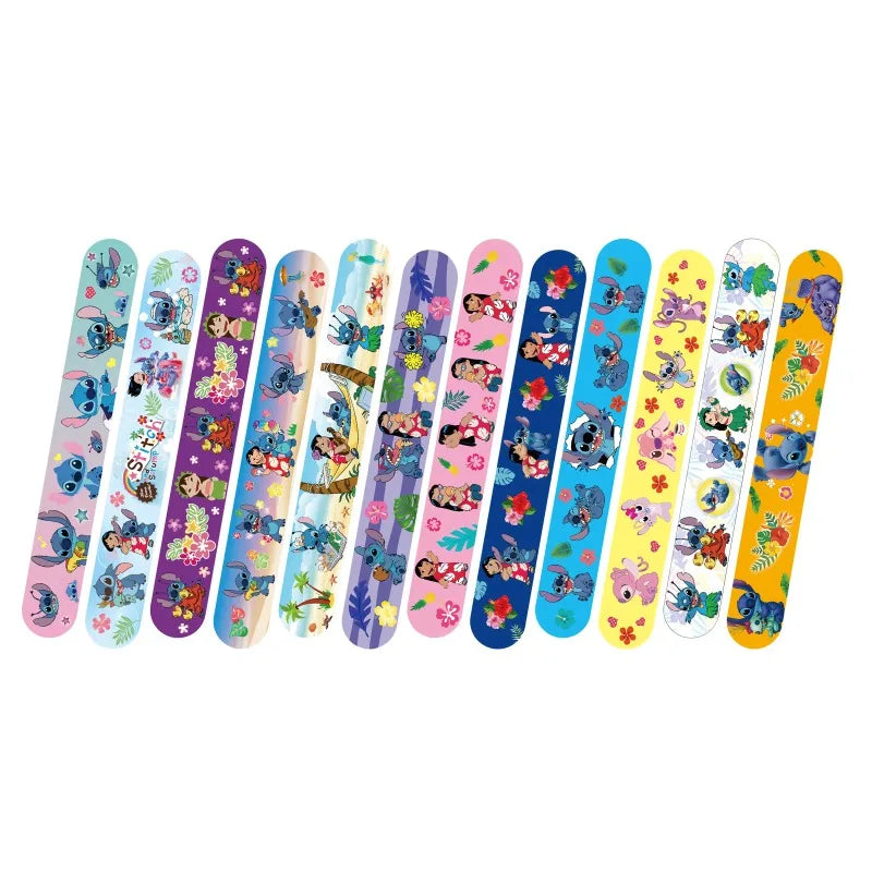 12/24/ PCS Lilo&Stitch Toys Stitch Wristbands A Aariety Of Anime Doll Characters Children pat circle  Educational Birthday Gifts