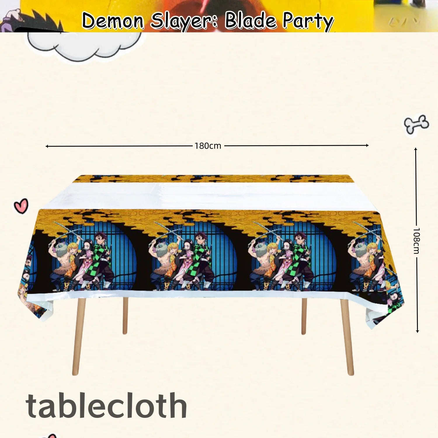 Demon Slayer Birthday Party Decor 20pepole Tableware Kimetsu No Yaiba Tablecloth Plate cup Baby Shower Kids Favor Party Supplies