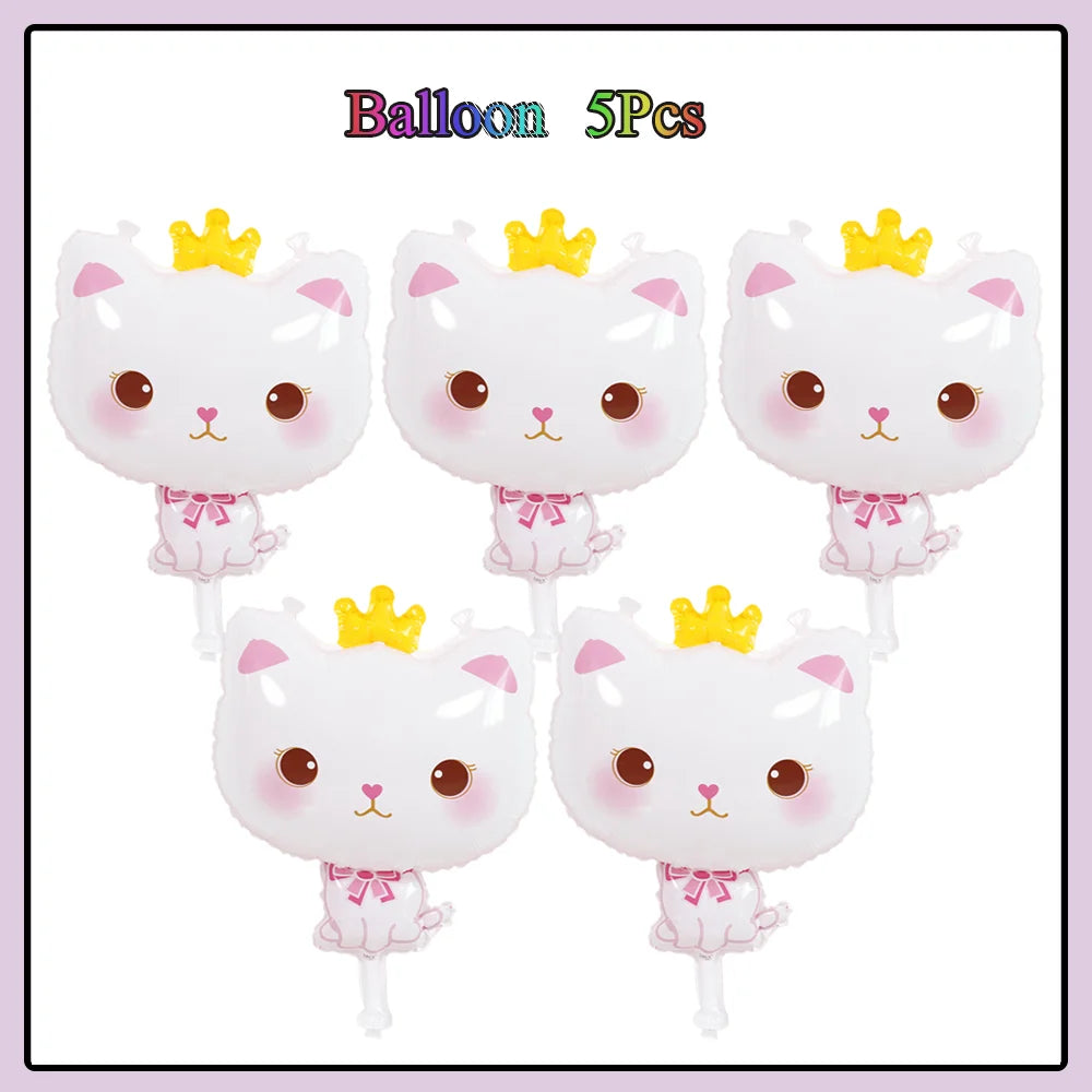 Cartoon Gabbys Birthday Party Decor Dollhouse Disposable Tableware Set Paper Cups Plates Tablecloth Baby Shower Kids Supplies