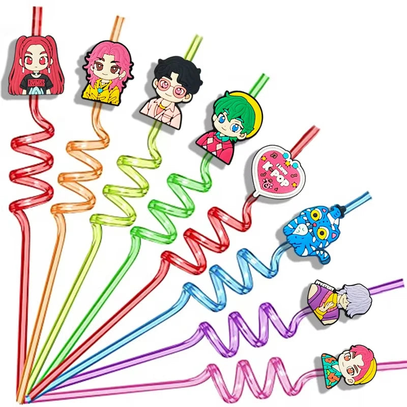 Demon Hunter Birthday Party Supplies Favors Kids Surprise Goody Bags Fillers Balloons Banner for Girls K-pop Anime Cosplay Party