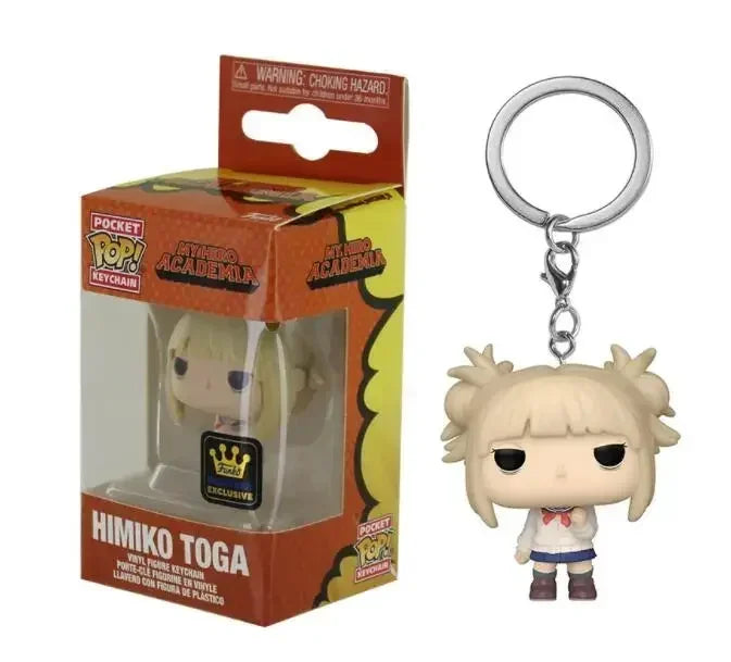 Funko POP Keychain My Hero Academia Himiko Toga Kurogiri Twice Hatsume Shigaraki Deku Bakugo Togata Dabi Midoriya Jiro Toys