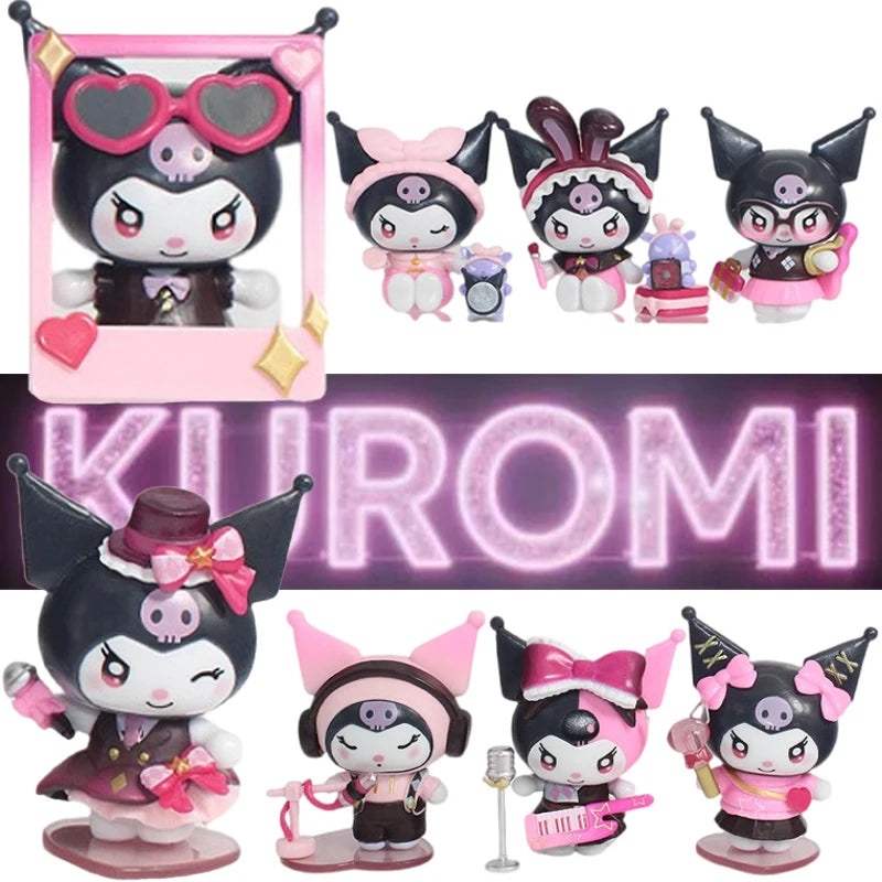 2026 New Sanrio Kuromi Sparkling Idol Series Blind Box Cute Coolomey Decoration Anime Idol Ornament Table Doll Toy Christmas Gif