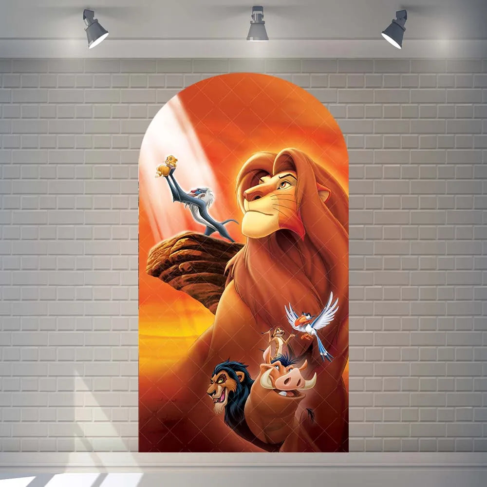 Custom Name Disney The Lion King Arch Backdrop Kids Birthday Party Cartoon Simba Decor Cover Baby Shower Photography Background