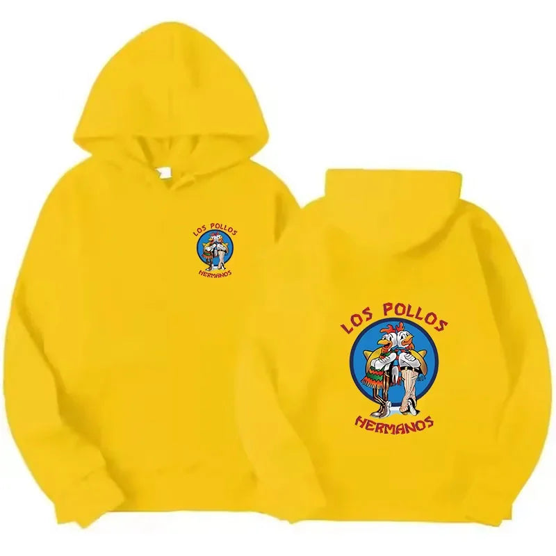 Autumn Winter Fleece Breaking Bad Hoodie Los Pollos Hermanos Chicken Brothers Print Sportwear Men Women Fashion Loose Sweatshirt