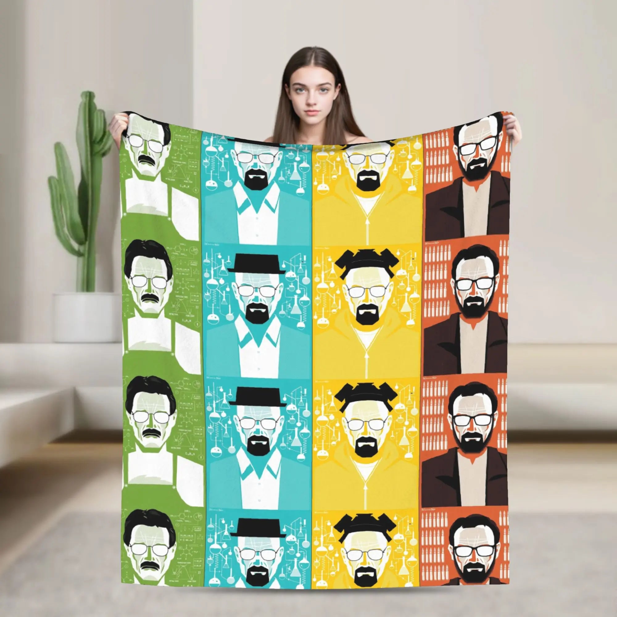Bryan Cranston Blanket Breaking Bad Walter White Plush Novelty Warm Throw Blanket for Bed Sofa  Winter