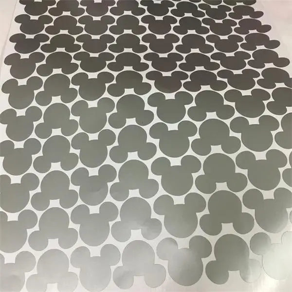 88pcs/set Cartoon Mouse Head Wall Sticker For Kids Rooms Home Decor Glass Bottle Kitchen Label Adhesive Stickers Art Wallpaper