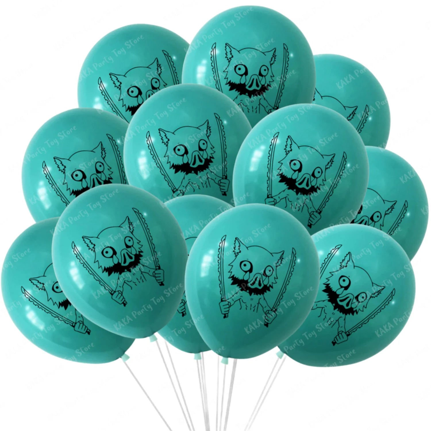 12/24Pcs Anime Demon Slayer Balloon Cartoon Kamado Tanjirou Nezuko Latex Balloons For Kids Birthday Party Dcorations Gift Toys