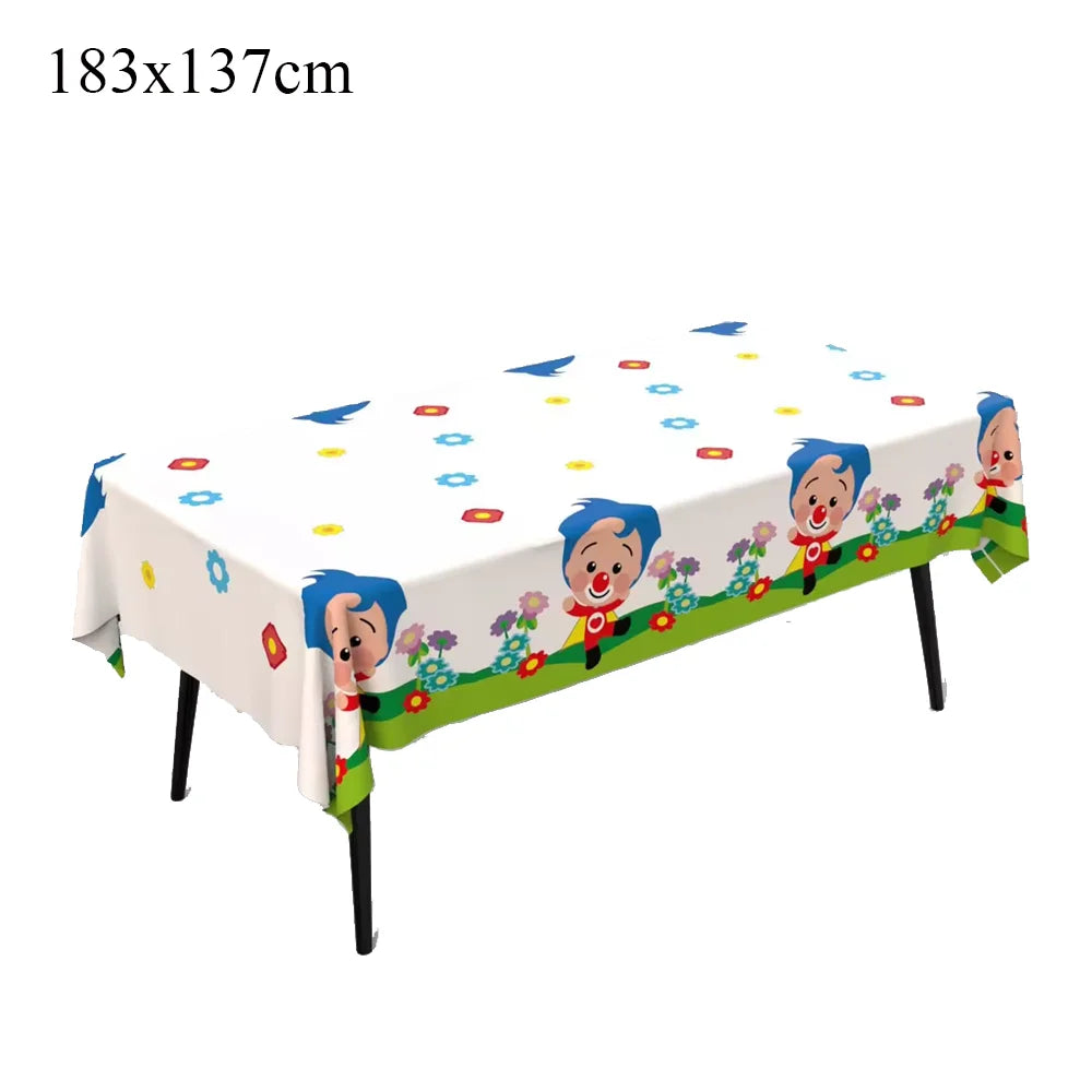 Circus Birthday Party Decor Set Clown Balloons Disposable Tableware Tablecloth Cup Kids Boy Party Supplies Baby Shower Gifts