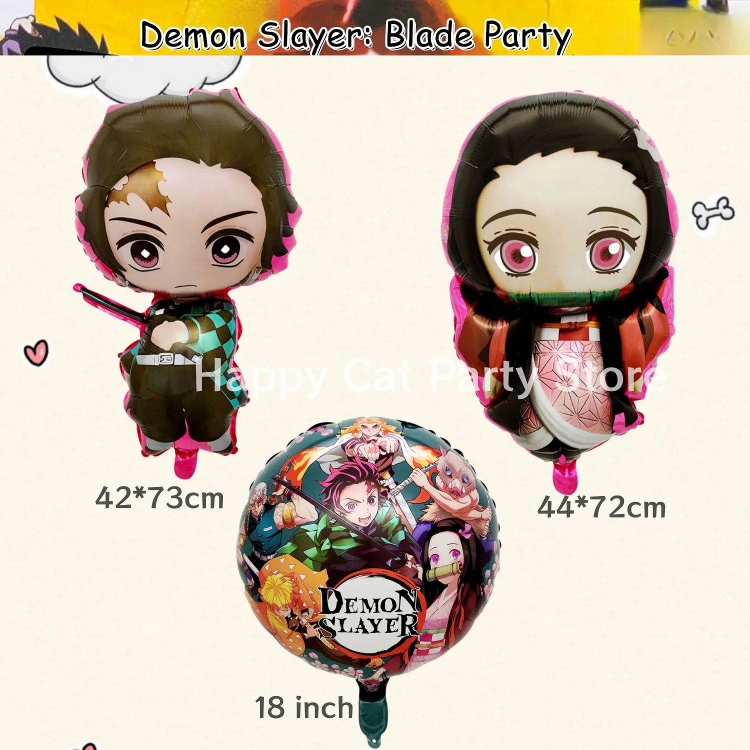 Demon Slayer Birthday Party Decor Kimetsu No Yaiba Tableware Tablecloth Plate Cup Balloon Baby Shower Kids Favors Party Supplies