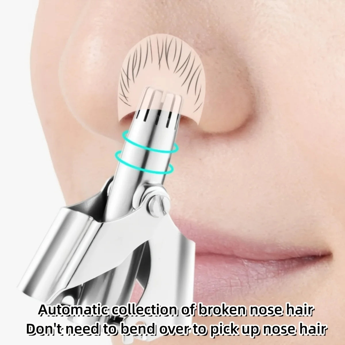 LISI Washable Portable Manual Nose Hair Trimmer for Men & Women Waterproof Stainless Steel Ear Hair Trimmer with Cleaning Brush