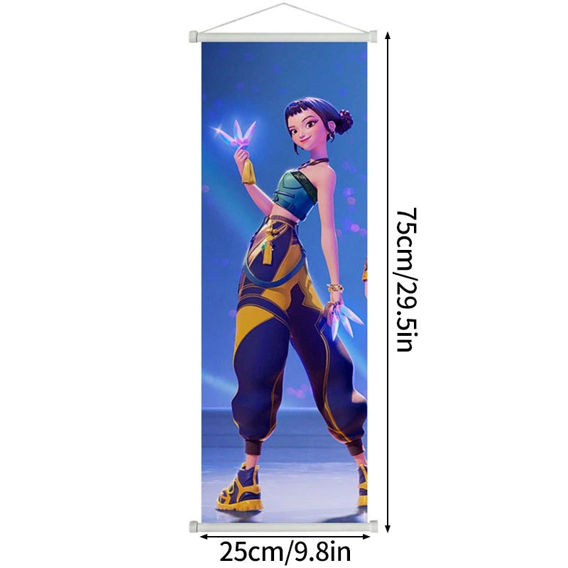 Demon Hunters Birthday Balloons Huntrix Birthday Kpop Warriors Balloons Birthday Backdrop Cloth Kpop Birthday Decor Accessiories