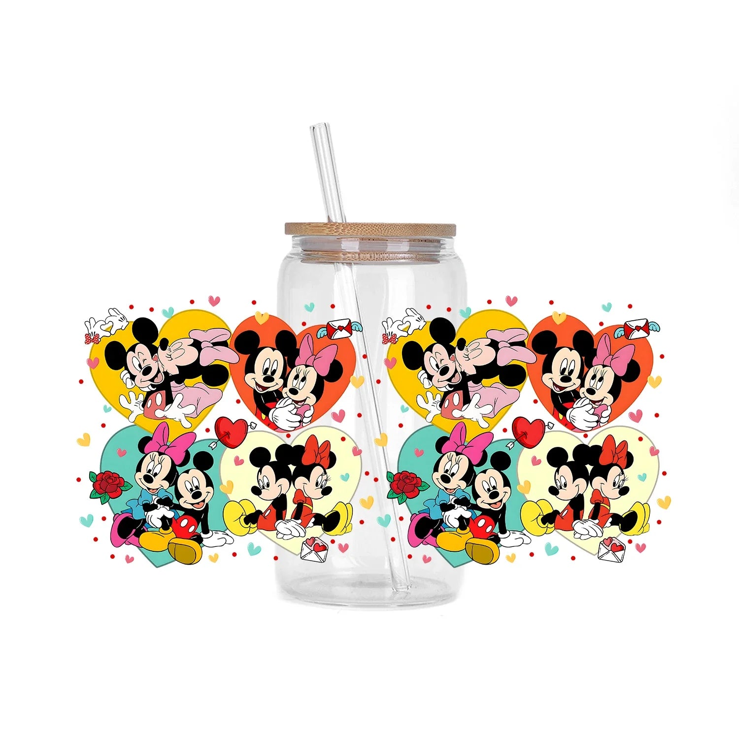 30 Style Valentine's Day Mickey XOXO UV Sticker Party DIY Decals 3D transfers uvdtf tumbler seal stickers 16oz uv dtf cup wraps