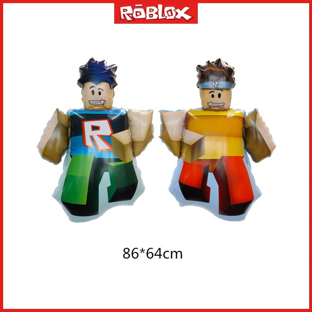 1Set ROBLOX Theme Happy Birthday Balloons Cartoon Game Family Party Decorations Boy Kid Toy Baby Shower DIY Foil Latex Balloons