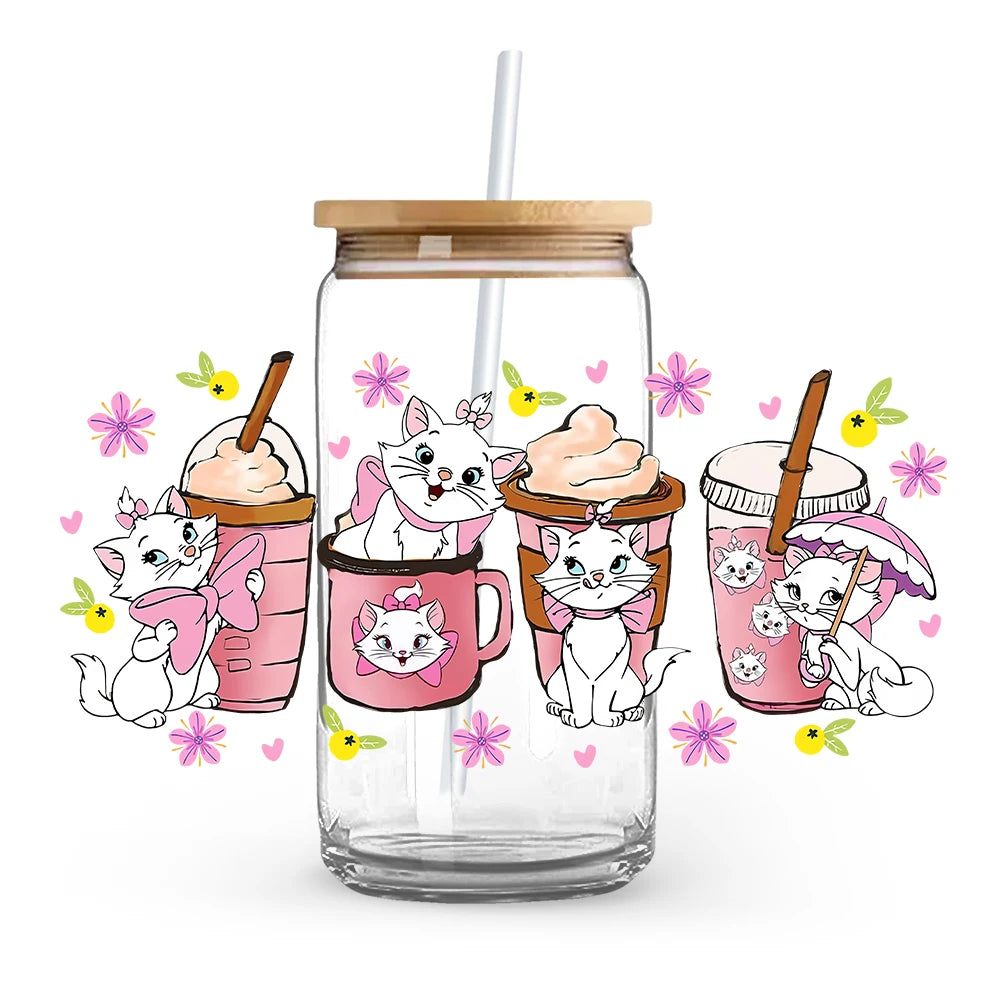 Cartoon Cute Princess Mickey Minnie Stitch Vinyl Sticker For Clothes Iron On Transfer Applique Decor Washable Fusible Patch