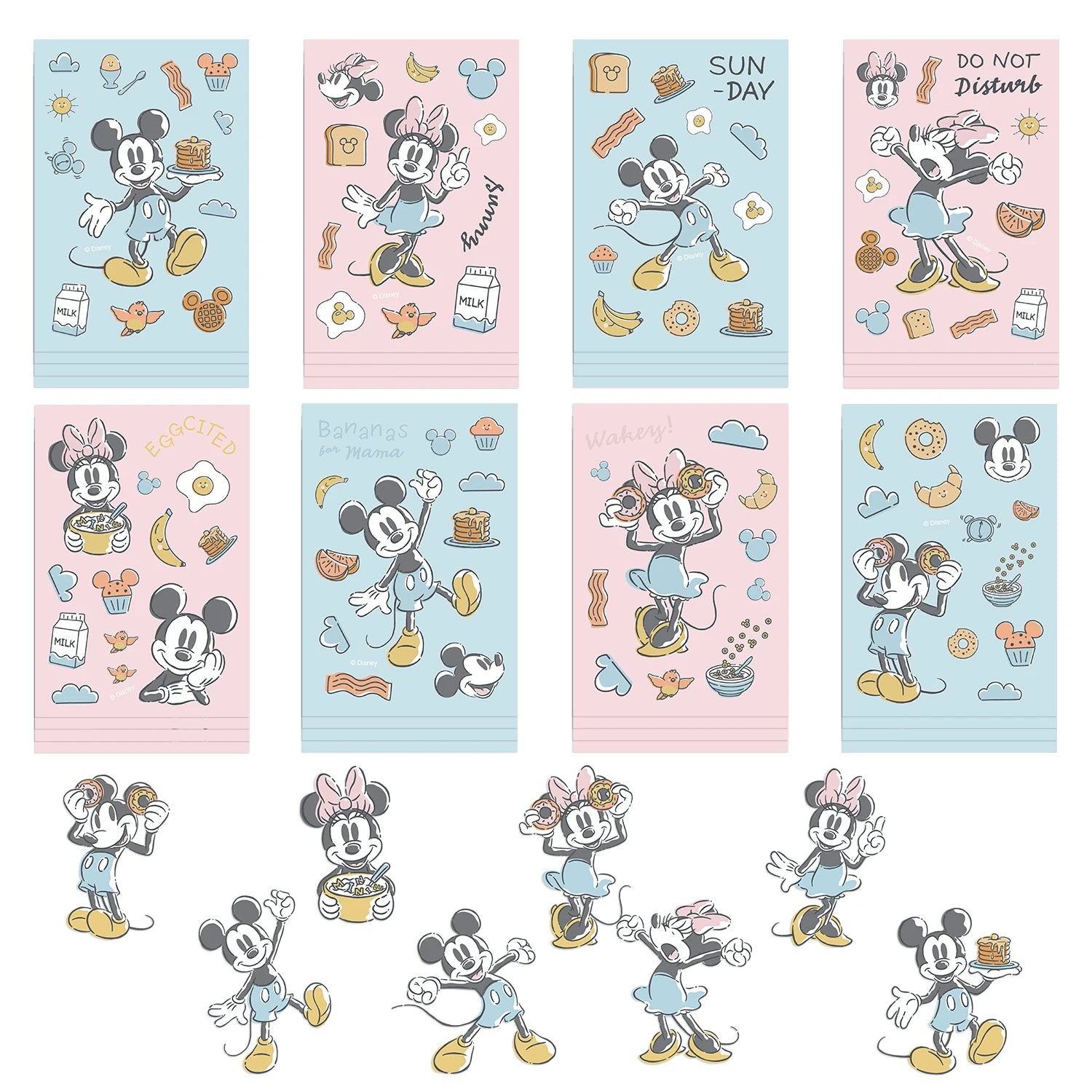 8/16/32Pcs Disney Cute Cartoon Mickey Mouse Graffiti Sticker DIY Laptop Scrapbook Phone Luggage Bottle Children's Stickers Toy