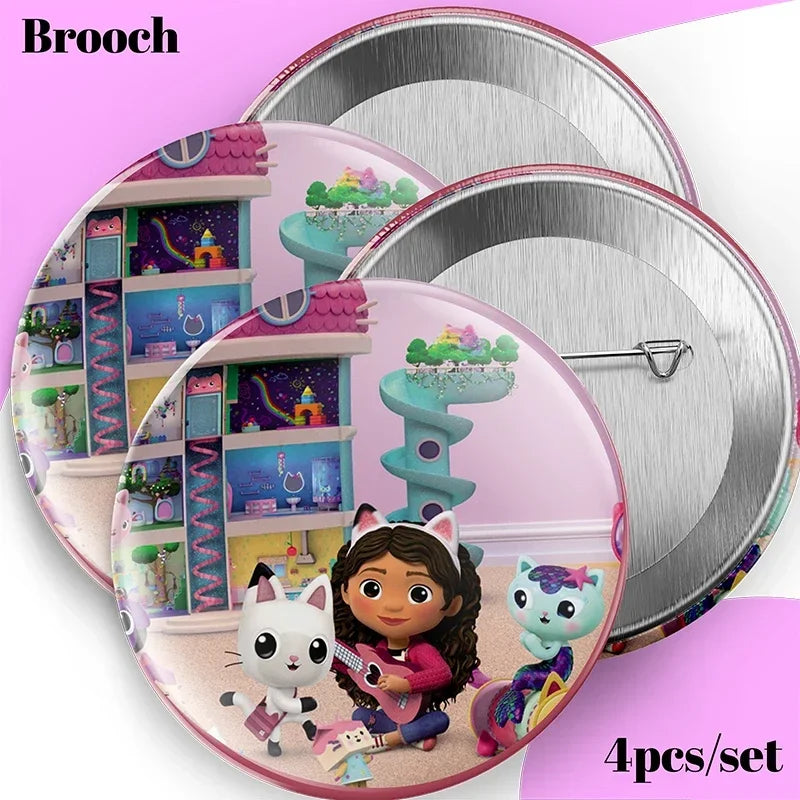 Cartoon Gabby Dollhouse Party Supplies Birthday Party Disposable Tableware Set Paper Plate Cup Napkins Baby Shower Decorations