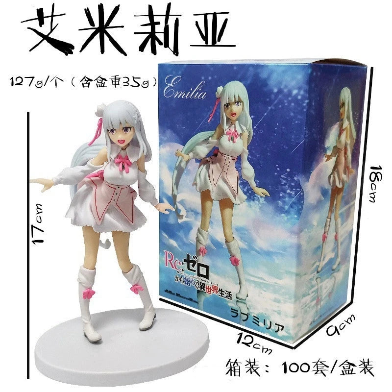 17CM Anime Re:Life in a different world from zero Anime Figure Emilia Kawaii PVC Model Collection Model Toys For Festival Gifts