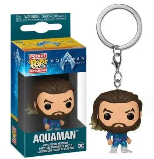 FUNKO Pop Batman Superman SuperGirl New Justice League Aquaman the Flash Wonder Women Pocket Pop Keychain Figure Collection Toys