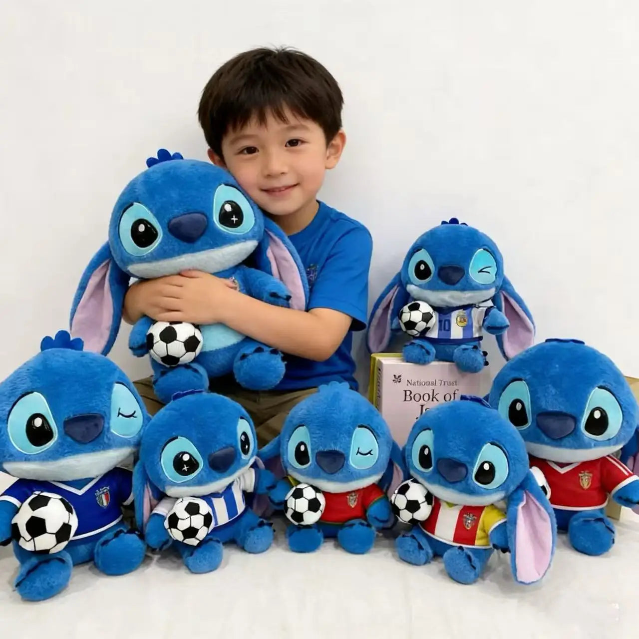 2026 Disney Stitch Football Star With Number Plush Dolls Cartoon Anime Plush Stuffed Toys Kawaii children fans Gift
