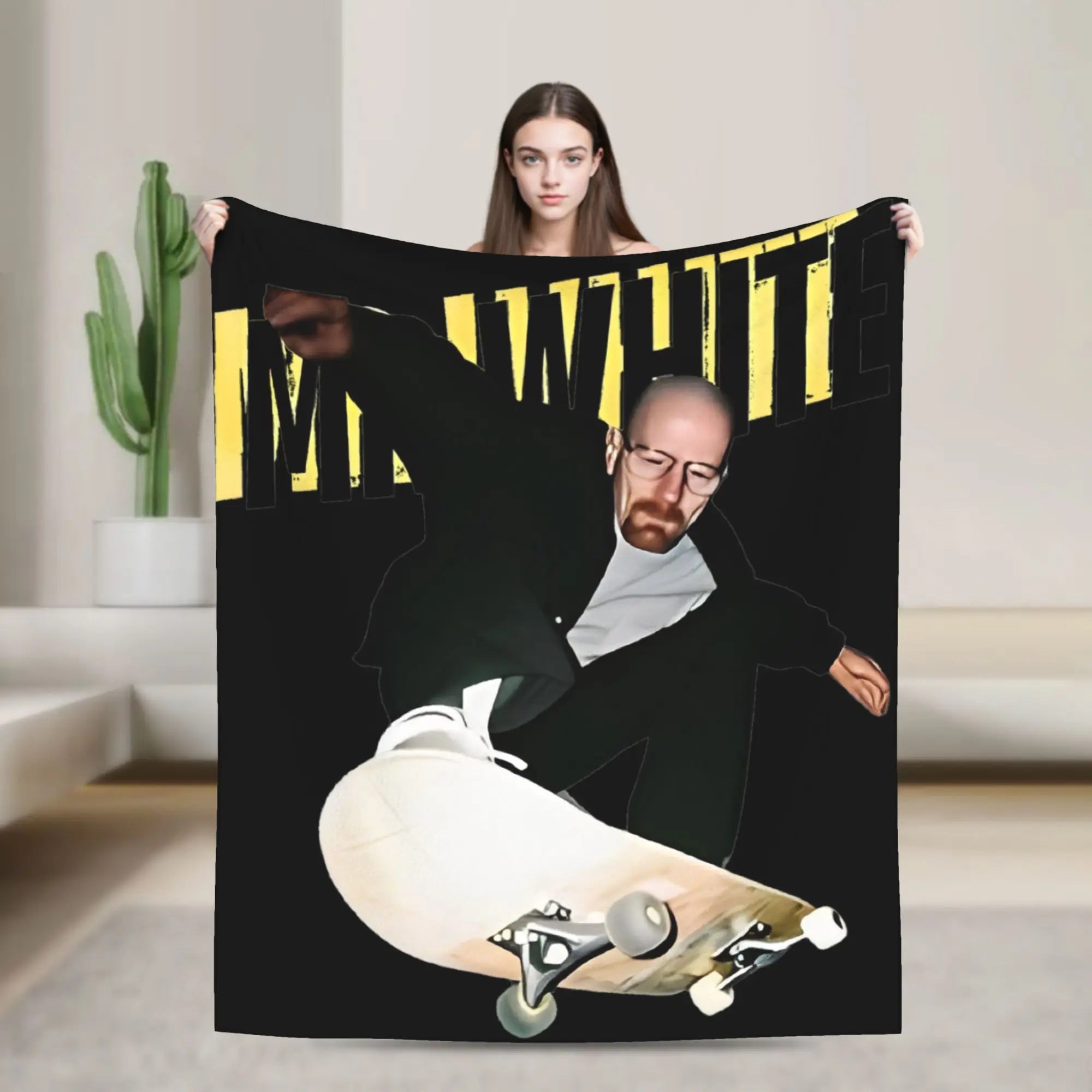 Bryan Cranston Blanket Breaking Bad Walter White Plush Novelty Warm Throw Blanket for Bed Sofa  Winter