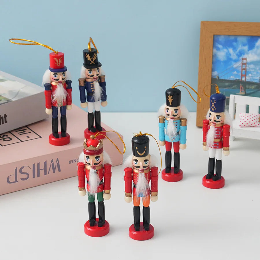 2026 Nutcracker Miniatures Pink Series Nutcracker Puppet Ornaments Desktop Cartoons Walnuts Soldiers Band  Desk Christmas