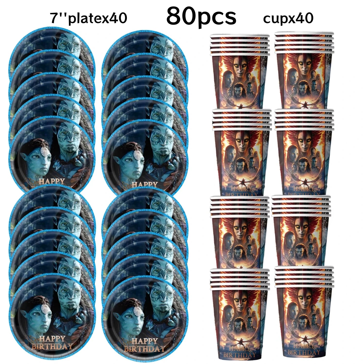 Avatar 3 Balloon Birthday Party Decoration Tableware Cup Plate Tablecloth Banner Background Gift Bag Baby Shower Supplies Gift