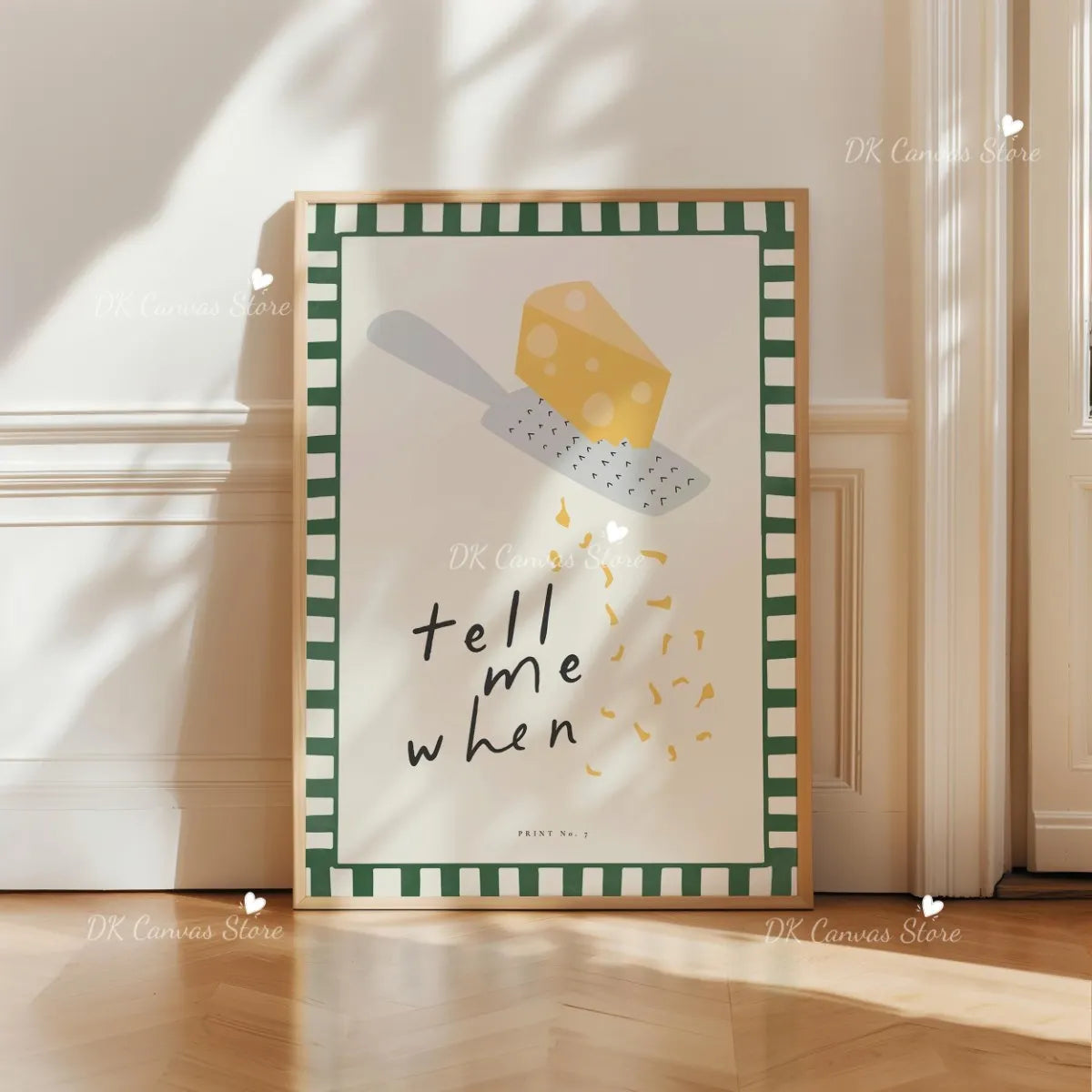 "Tell Me When" Quote Canvas Print Poster Funny Coffee Wine Cheese Cooking Art Prints Restaurant Kitchen Wall Art Home Decor