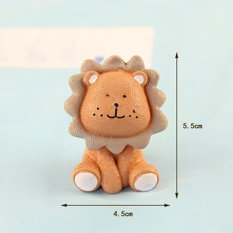 Baby Show Constellation Animal Leo Lion Happy Birthday Cake Topper Yellow Balloon Trees for Cake Decorating Party Supplies Gifts