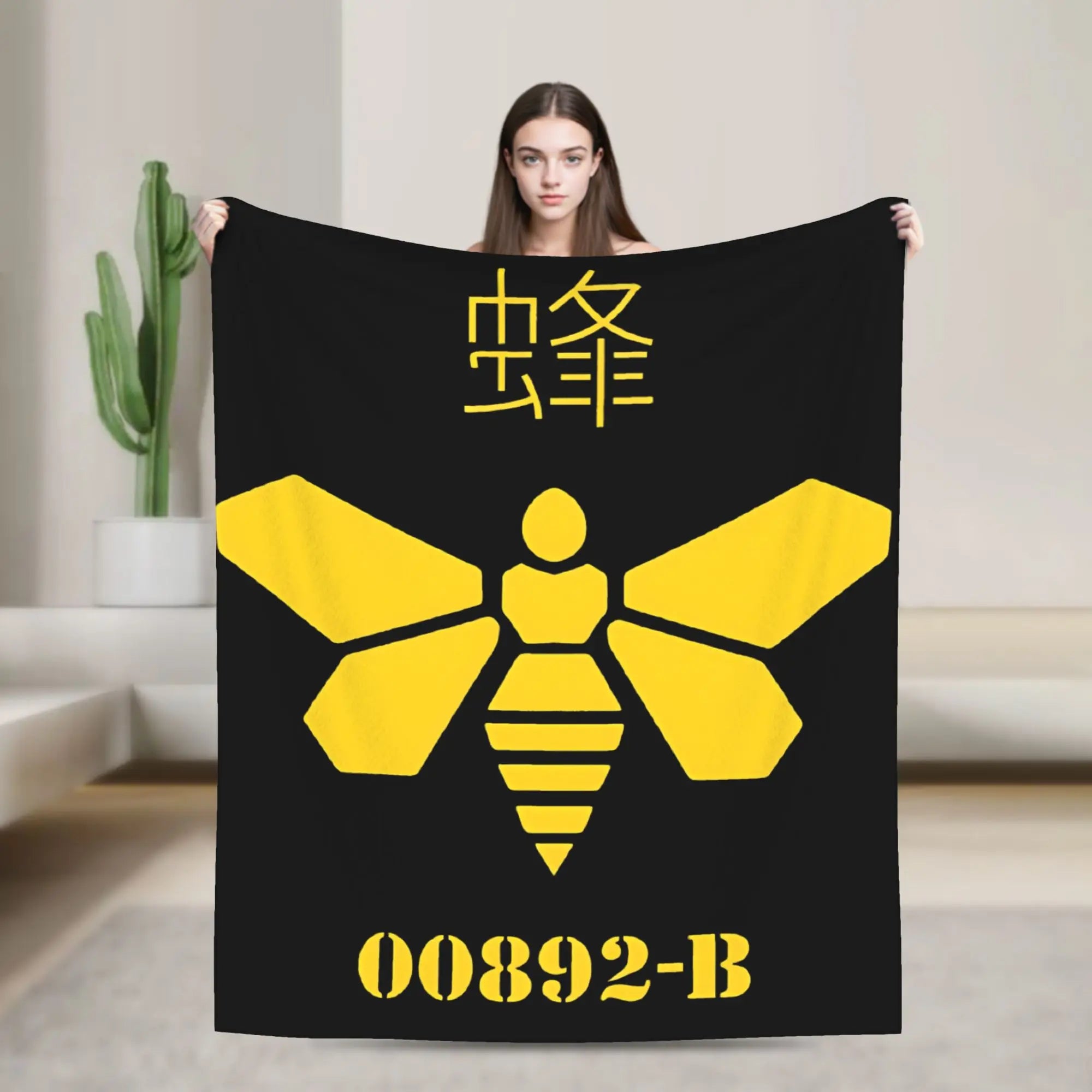 Breaking Bad Barrel Bee Blanket  Wool Novelty Soft Throw Blanket for Bed Sofa Autumn/Winter