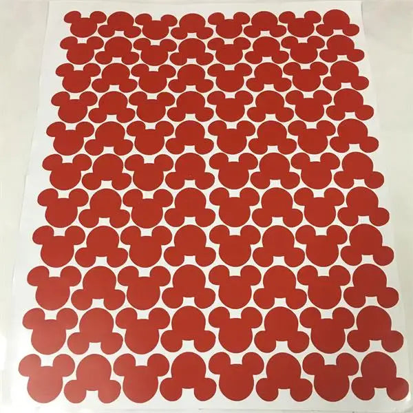 88pcs/set Cartoon Mouse Head Wall Sticker For Kids Rooms Home Decor Glass Bottle Kitchen Label Adhesive Stickers Art Wallpaper