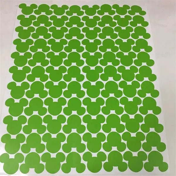 88pcs/set Cartoon Mouse Head Wall Sticker For Kids Rooms Home Decor Glass Bottle Kitchen Label Adhesive Stickers Art Wallpaper