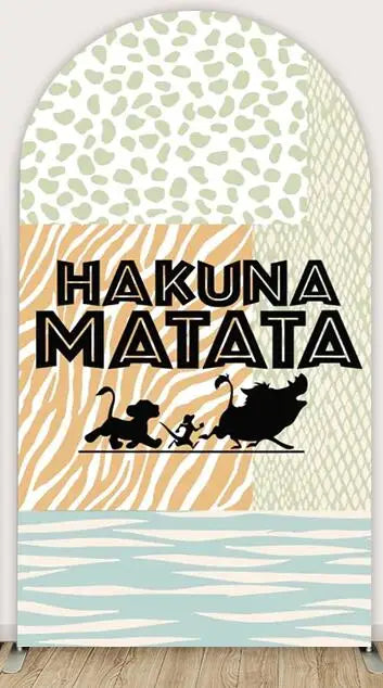 Disney Lion King Arch Covers Birthday Decorations Hakuna Matata theme Arch Wall Backdrop Banner Simba Baby Shower Background