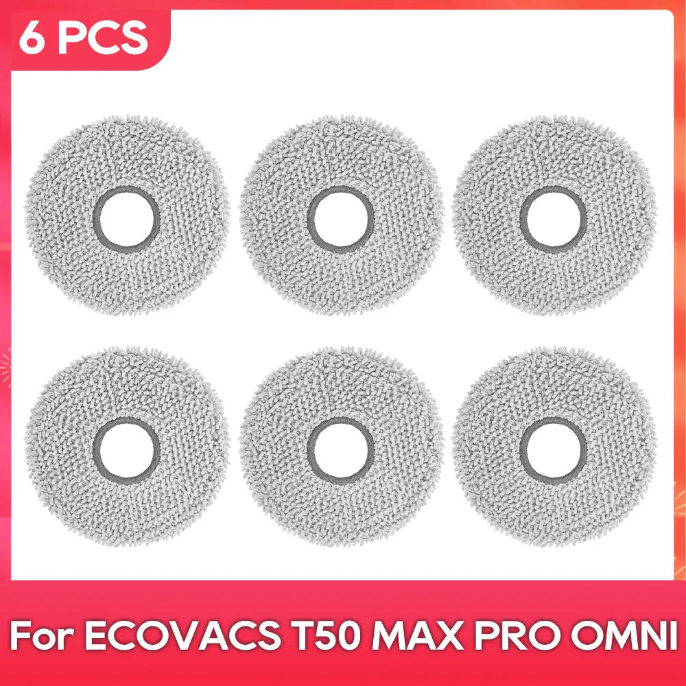 Compatible For ( ECOVACS T50 MAX PRO OMNI ) Replacement Parts Accessories Main Side Brush Mop Cloth Dust Bag Hepa Filter
