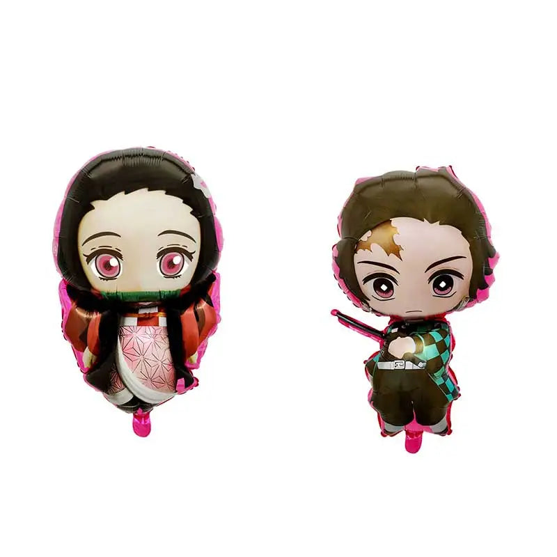 Demon Slaye Balloon Children's Birthday Party Background Decoration Banner Room Decoration Background Photography Baby Shower