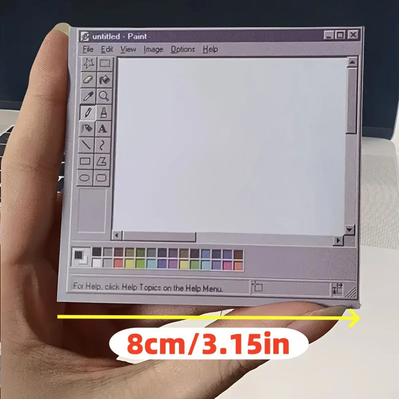 50-150 Sheets Vintage Computer Drawing Sticky Notes Ideal For office worker & student Use,Durable Adhesive Notes, Sticky Notes