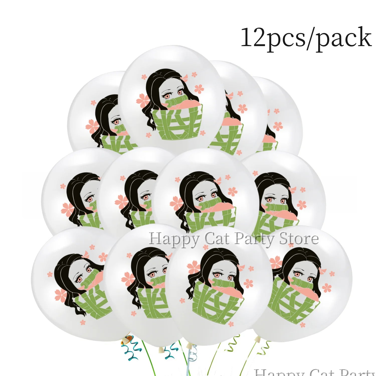 Demon Slayer Balloon Set Happy Birthday Banner Party Decor Kimetsu No Yaiba Latex Balloon Baby Shower kids Favors Gift Supplies