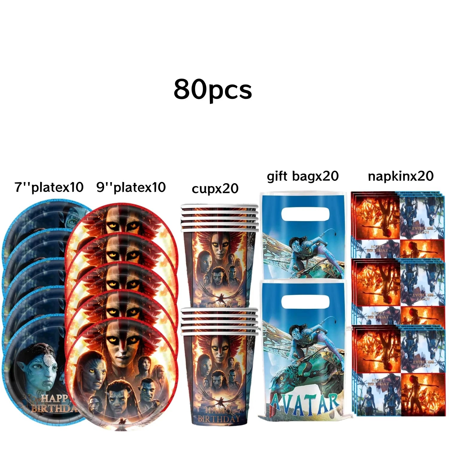 Avatar 3 Balloon Birthday Party Decoration Tableware Cup Plate Tablecloth Banner Background Gift Bag Baby Shower Supplies Gift
