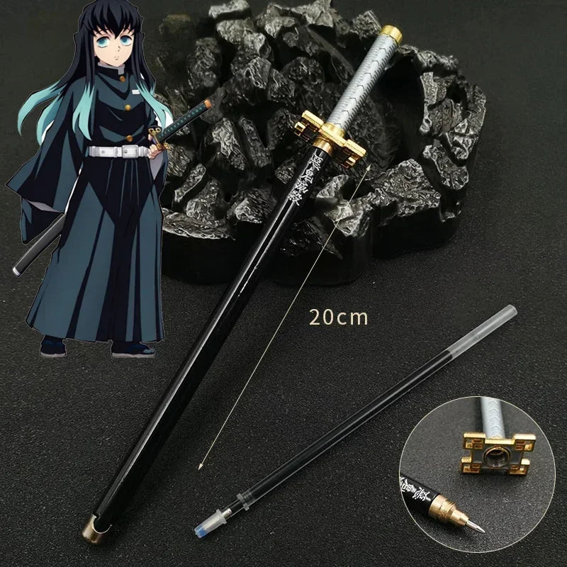 20cm  Anime Peripheral Neutral Pen/my Wife/Zenyi/moth/butterfly Blade Day Wheel Knife Stationery Signature Pen